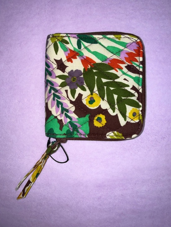 NWT Vera Bradley Essential Small Zip-Around Wallet - Evening Garden - Picture 2 of 4